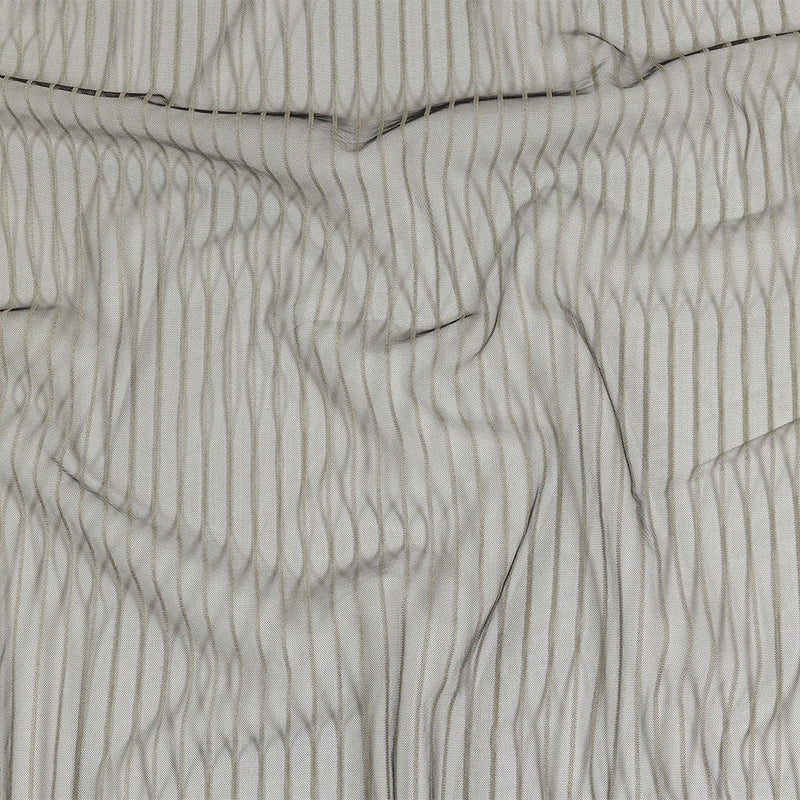 Embroidery Striped Tulle - Black and Gray - Elsinore Collection
