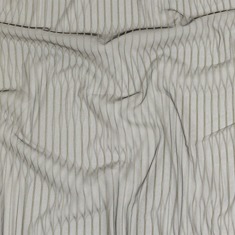 Embroidery Striped Tulle - Black and Gray - Elsinore Collection