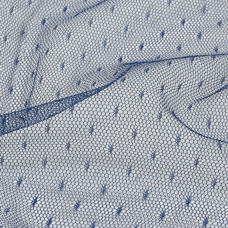 Point D'Esprit Tulle - Navy - Remi Collection