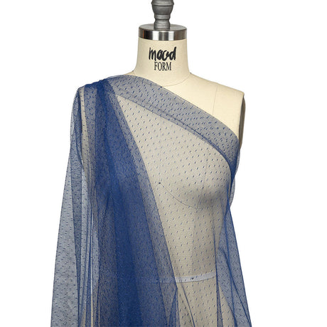 Point D'Esprit Tulle - Navy - Remi Collection