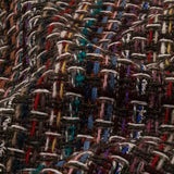 Italian Gray Brown, Burgundy and Multicolor Tweedy Plaid Blended Wool Woven