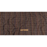 Italian Gray Brown, Burgundy and Multicolor Tweedy Plaid Blended Wool Woven