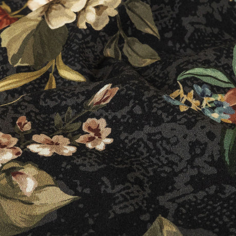 Mood Exclusive Charcoal Garden of Eden Stretch Cotton Sateen