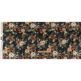 Mood Exclusive Charcoal Garden of Eden Stretch Cotton Sateen