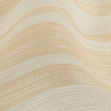 Pale Gold and Ivory Striped Polyester Woven