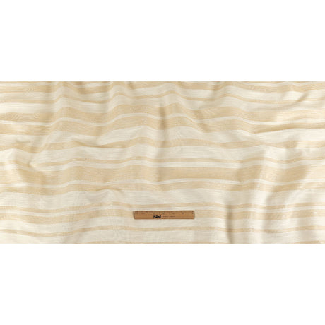 Pale Gold and Ivory Striped Polyester Woven
