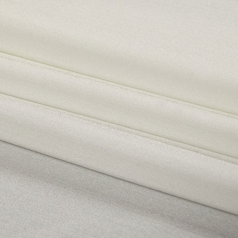 White Lightweight Stretch Polyester Tricot