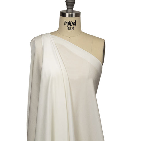 White Lightweight Stretch Polyester Tricot