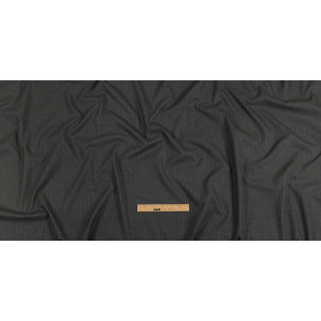 Gray and Beige Pinstriped Cotton and Polyester Suiting