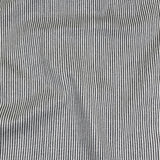 White and Dark Gray Loopy Stripes Stretch Cotton Twill
