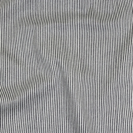 White and Dark Gray Loopy Stripes Stretch Cotton Twill
