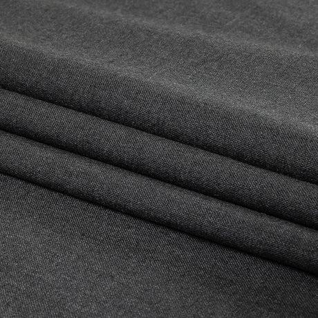 Heathered Gray Stretch Polyester Suiting