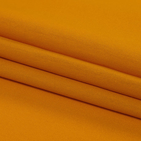 Golden Yellow Polyester and Cotton Poplin