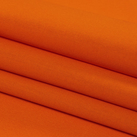 Carrot Polyester and Cotton Poplin