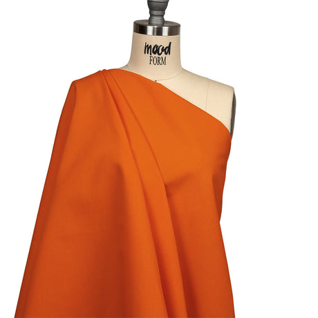 Carrot Polyester and Cotton Poplin
