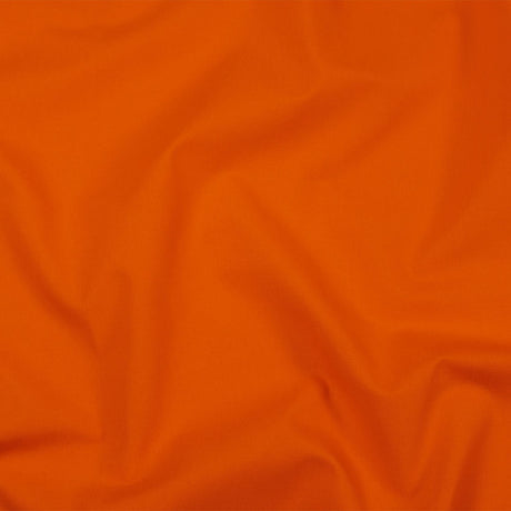 Carrot Polyester and Cotton Poplin