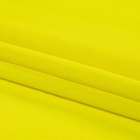 Hi-Vis Safety Yellow Polyester and Cotton Poplin