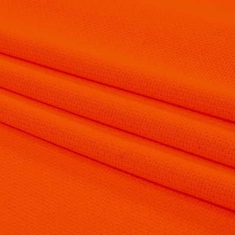 Hi-Vis Neon Orange Polyester Pique Knit