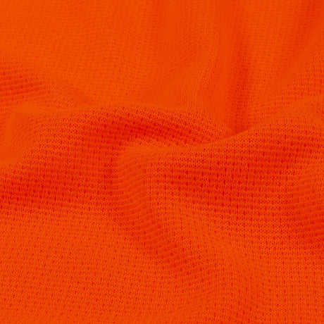 Hi-Vis Neon Orange Polyester Pique Knit