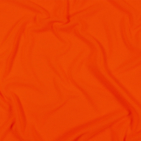 Hi-Vis Neon Orange Polyester Pique Knit
