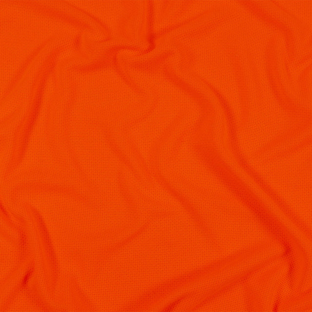 Hi-Vis Neon Orange Polyester Pique Knit