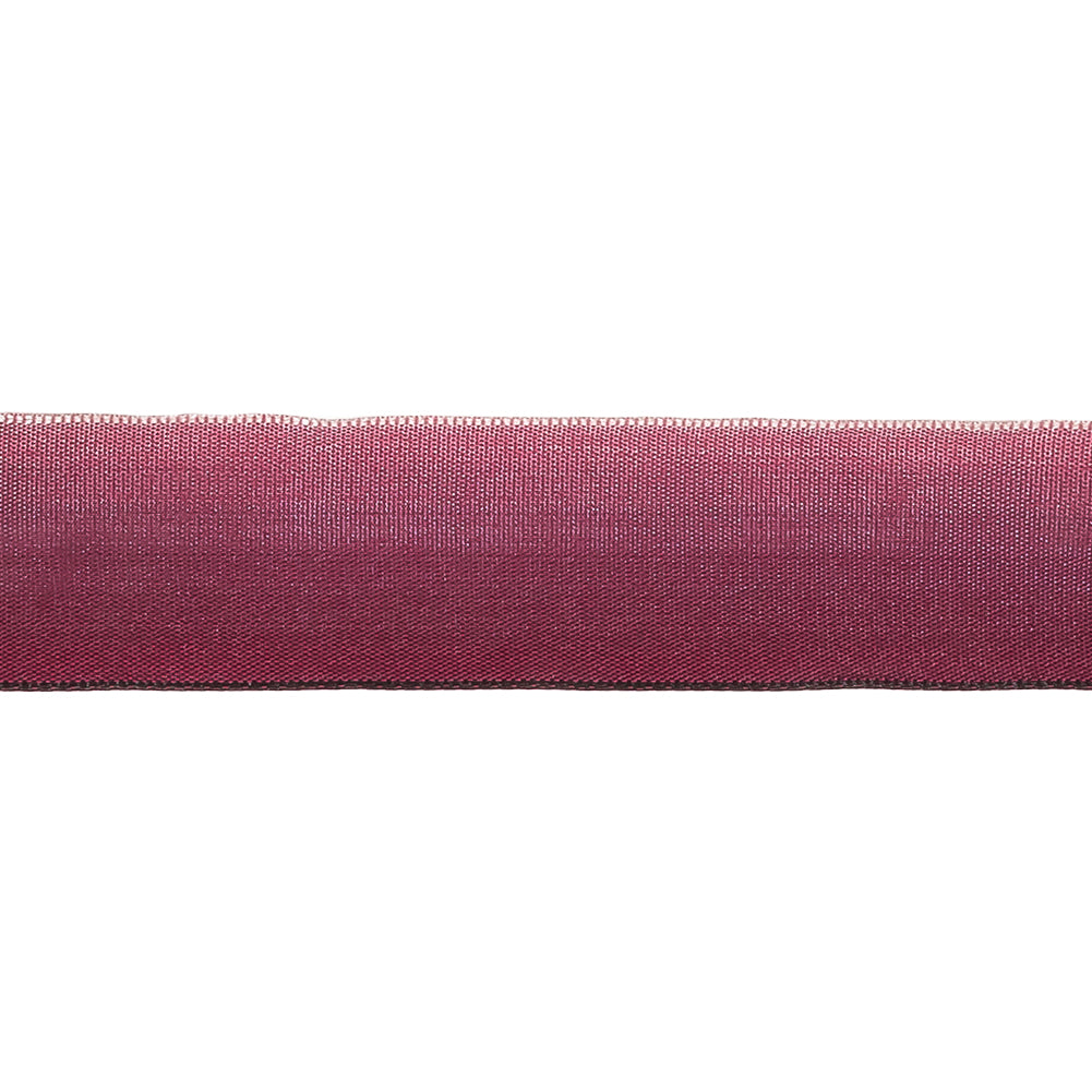 Light Pink and Plum Caspia Ombre Wire Edged Ribbon - 0.875"