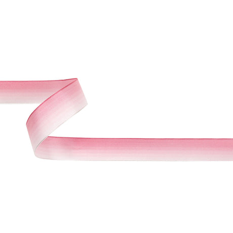 Light Pink and White Ombre Wire Edged Ribbon - 0.875"