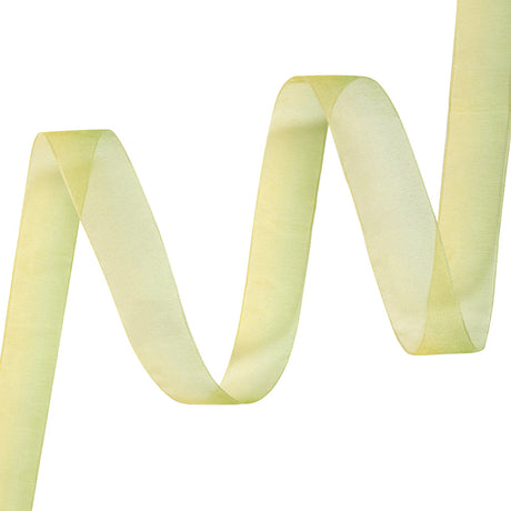 Sheer Yellow and Green Ombre Ribbon - 0.875"