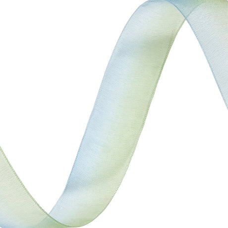 Sheer Blue and Kiwi Ombre Ribbon - 0.875"