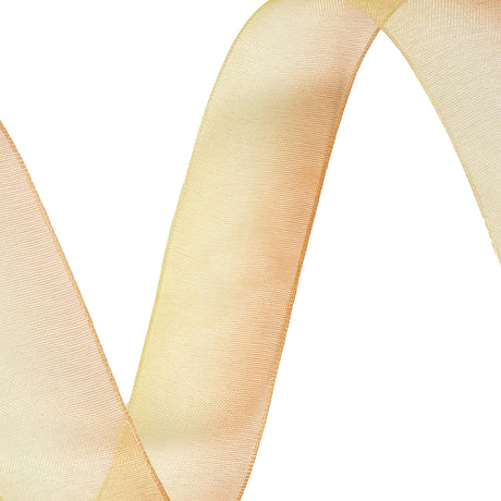Sheer Yellow and Orange Ombre Ribbon - 0.875"