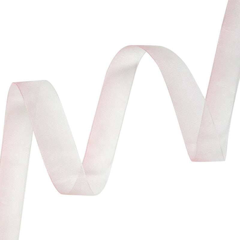 Sheer Pink and White Alyssum Ombre Ribbon - 0.875"