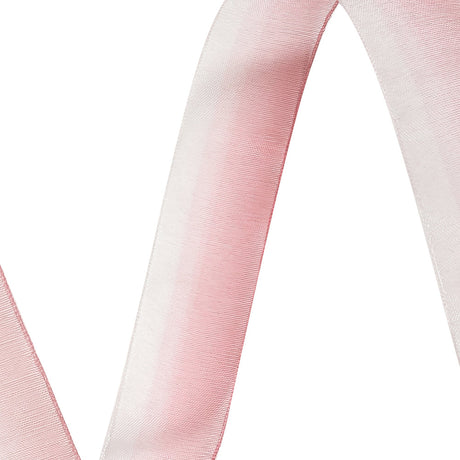 Sheer Burnt Russet and White Ombre Ribbon - 0.875"