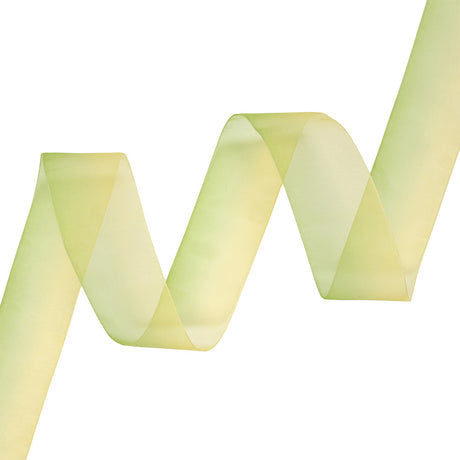 Sheer Yellow and Green Ombre Ribbon - 1.5"