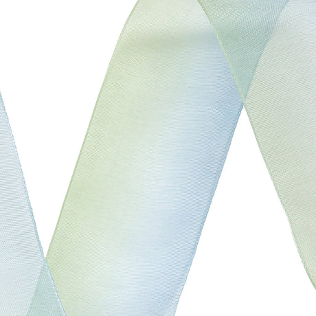 Sheer Blue and Kiwi Ombre Ribbon - 1.5"