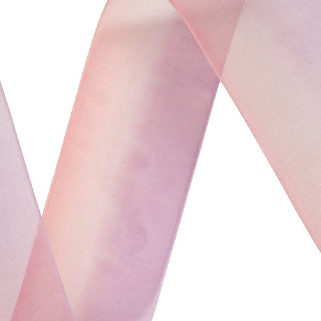 Sheer Royal Lilac and Pink Ombre Ribbon - 1.5"