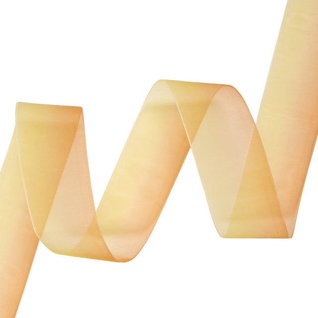 Sheer Yellow and Orange Ombre Ribbon - 1.5"