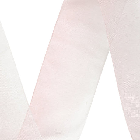 Sheer Pink and White Alyssum Ombre Ribbon - 1.5"