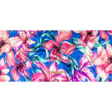 Mood Exclusive Italian Pink, Cascade and Blue Lilies Silk Charmeuse