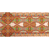 Mood Exclusive Italian Vibrant Green, Red and Orange Floral Tile Silk Charmeuse