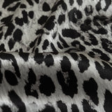 Mood Exclusive Italian White and Black Leopard Silk Charmeuse Panel