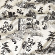 Mood Exclusive Italian Black Bean and Cloud Dancer Elegant Toile Silk Charmeuse