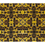 Mood Exclusive Italian Black, Yellow and Brown Bridles and Reins Silk Charmeuse Panel