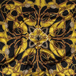 Mood Exclusive Italian Black, Yellow and Brown Bridles and Reins Silk Charmeuse Panel
