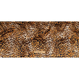 Mood Exclusive Italian Beige and Brown Leopard Printed Silk Charmeuse