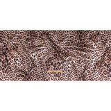 Mood Exclusive Italian Taupe and Black Leopard Printed Silk Charmeuse