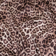 Mood Exclusive Italian Taupe and Black Leopard Printed Silk Charmeuse