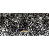 Mood Exclusive Italian Black and Gray Leopard Printed Silk Charmeuse