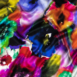 Mood Exclusive Italian Rainbow Floral Splash Silk Charmeuse