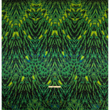 Mood Exclusive Italian Green and Black Feathered Chevrons Silk Charmeuse Panel