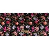 Mood Exclusive Italian Black, Pink and Green Floral Silk Charmeuse